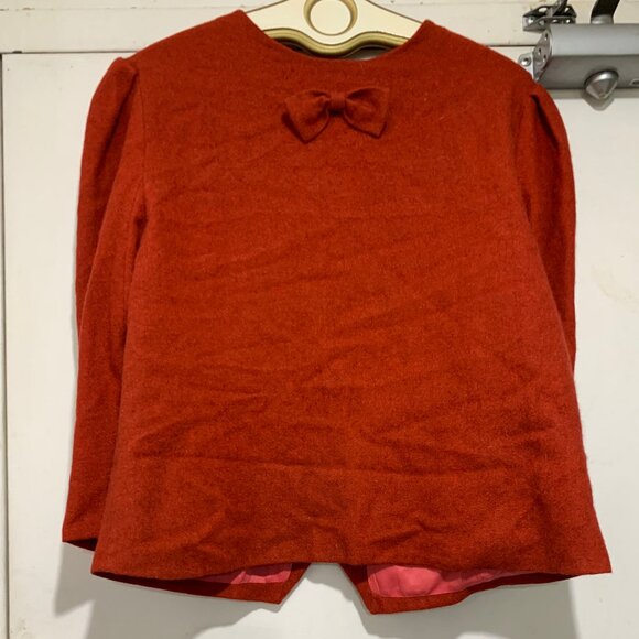 VINTAGE BUTTON BACK WOOL BLOUSES SIZE M - Picture 2 of 9